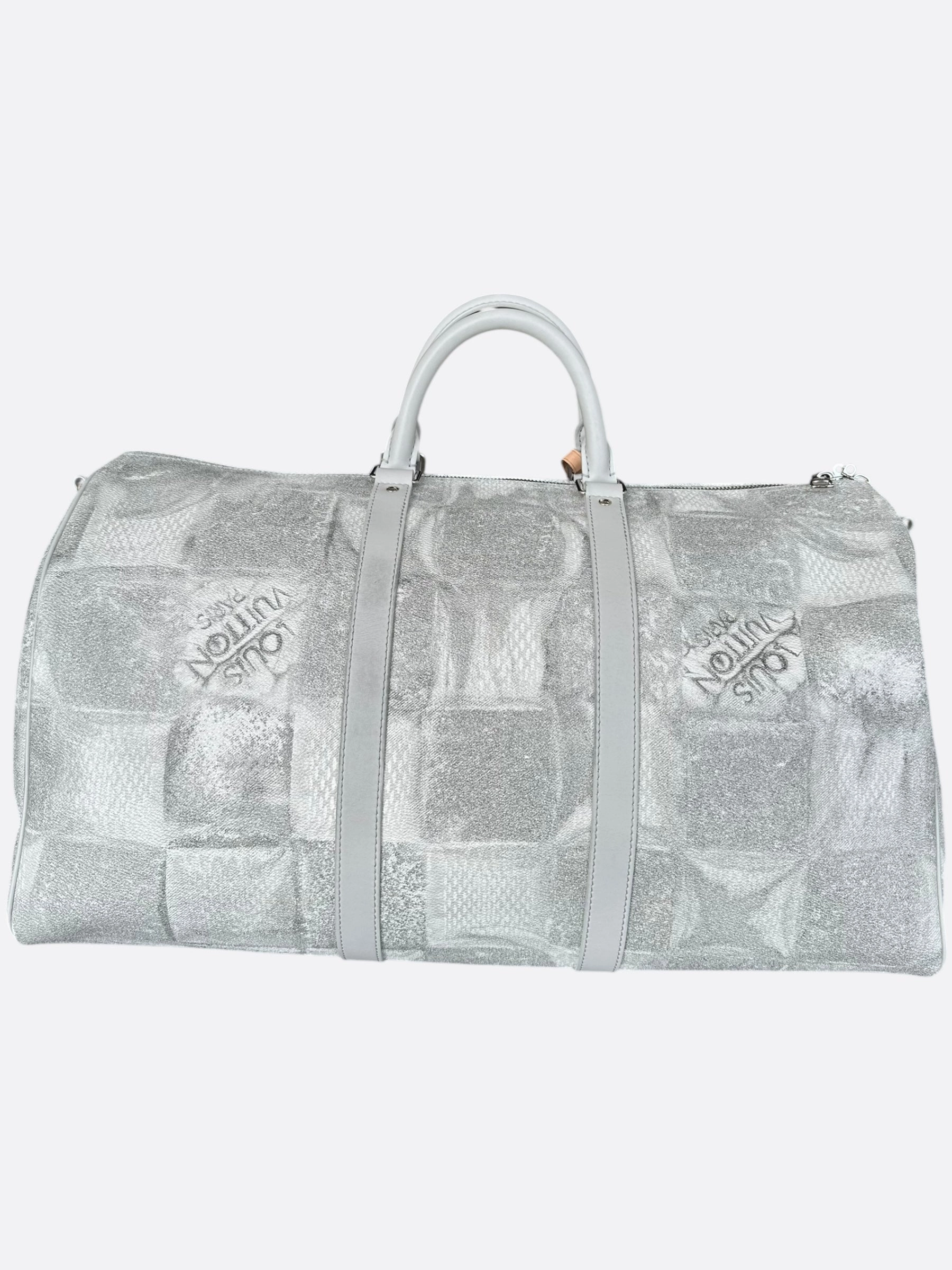 Louis Vuitton White & Grey Damier Salt Keepall 50