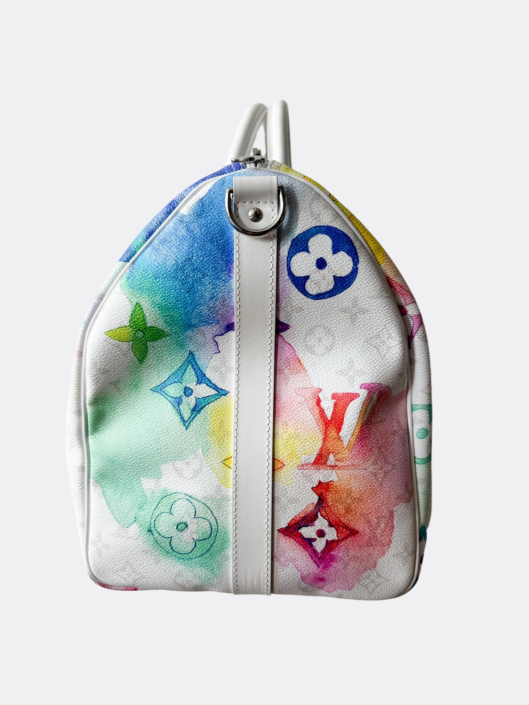 Louis Vuitton White Watercolor Monogram Keepall 50