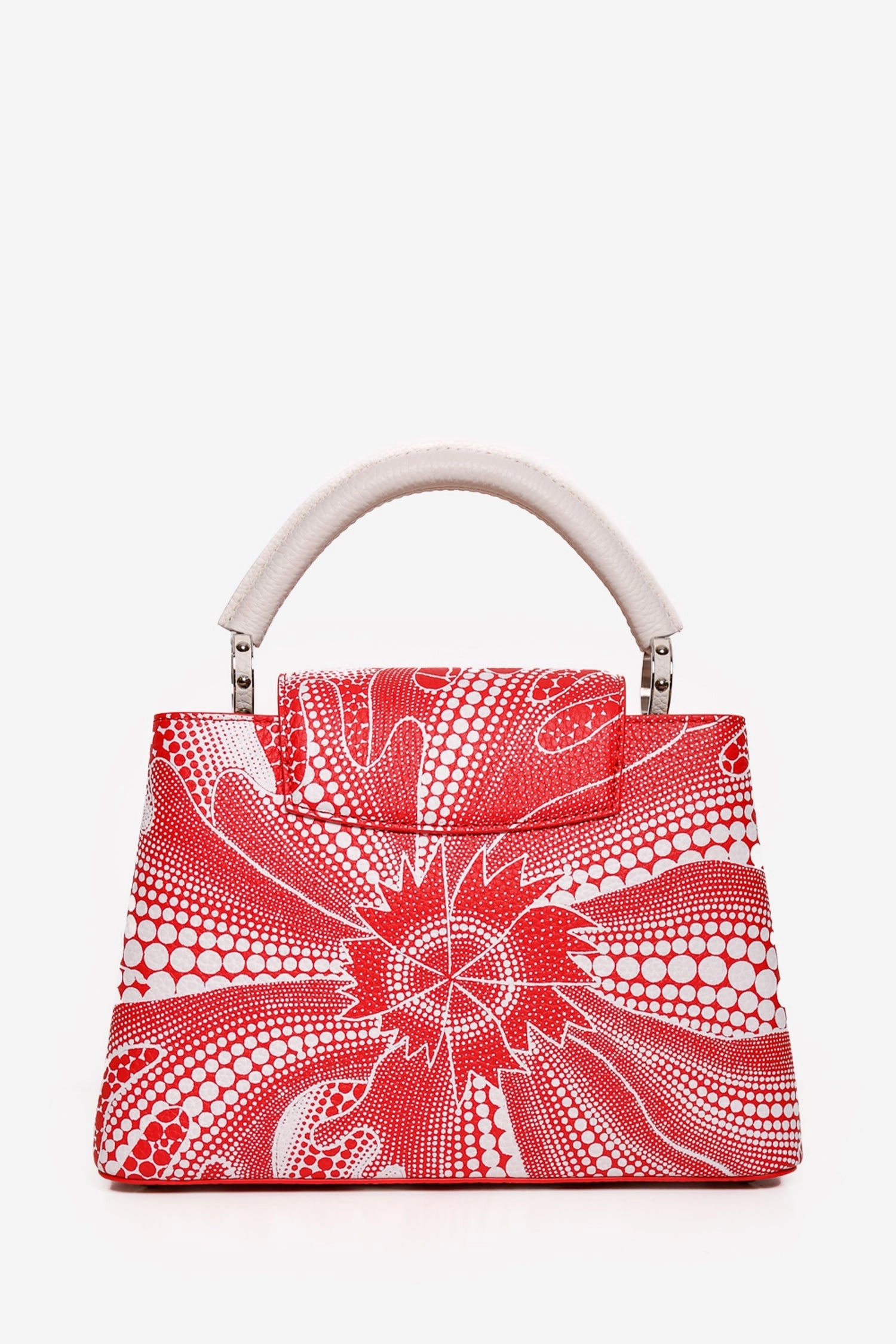 Louis Vuitton Yayoi Kusama Red/White Leather Capucines BB with Strap