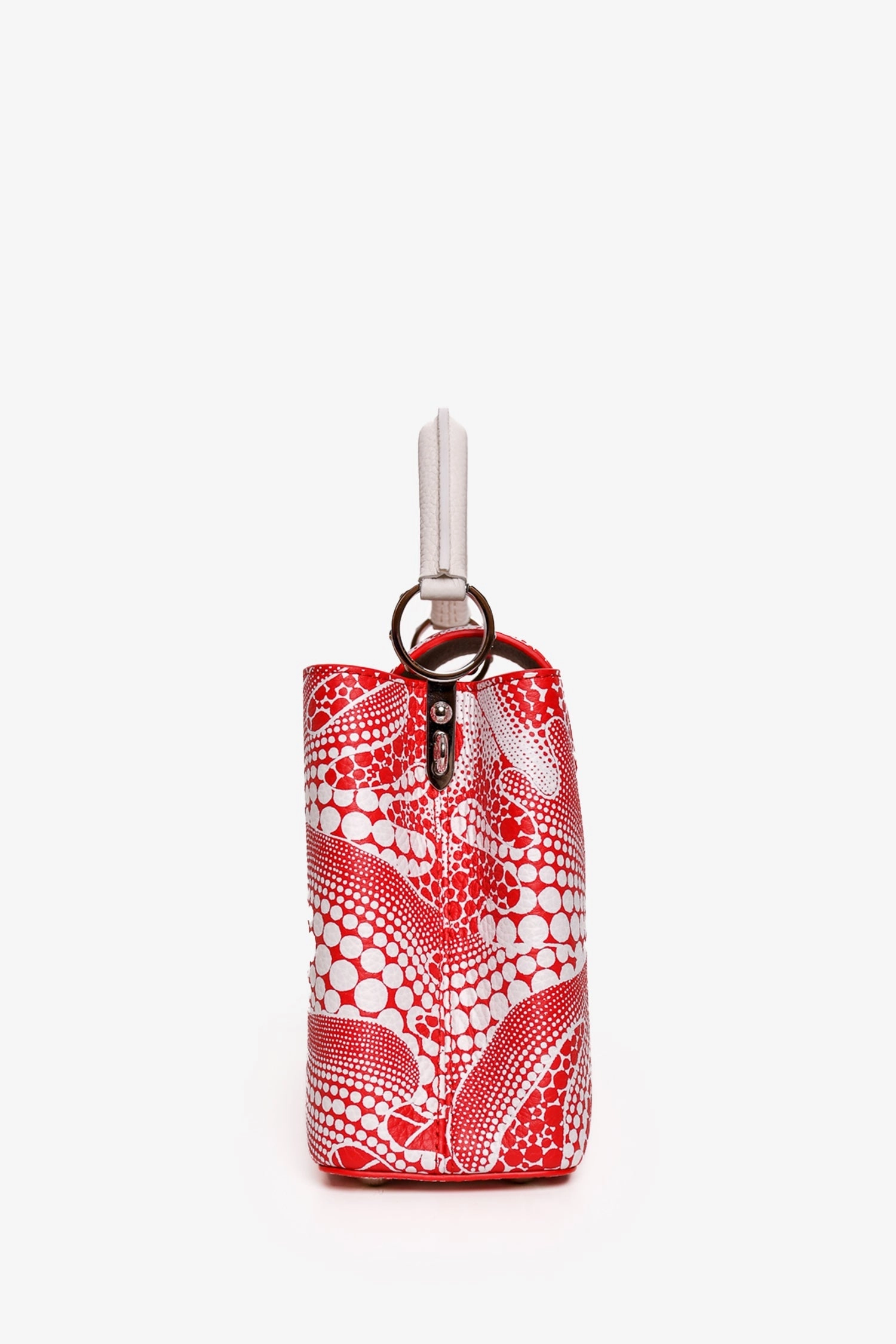 Louis Vuitton Yayoi Kusama Red/White Leather Capucines BB with Strap