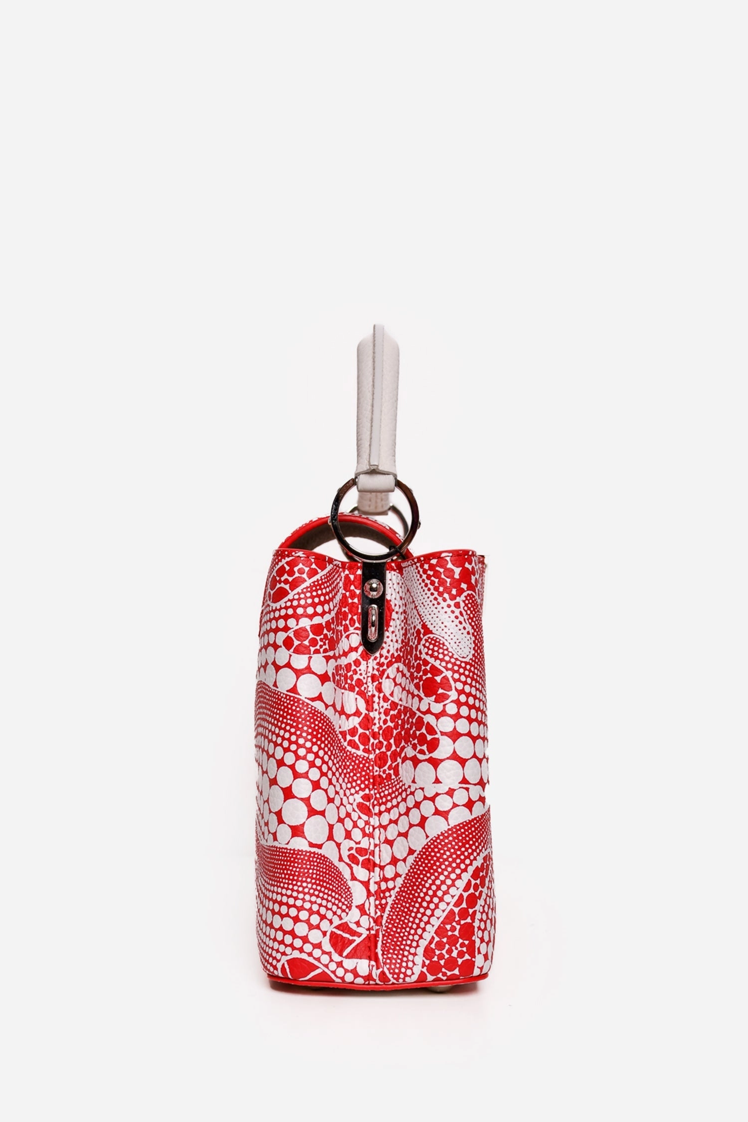 Louis Vuitton Yayoi Kusama Red/White Leather Capucines BB with Strap