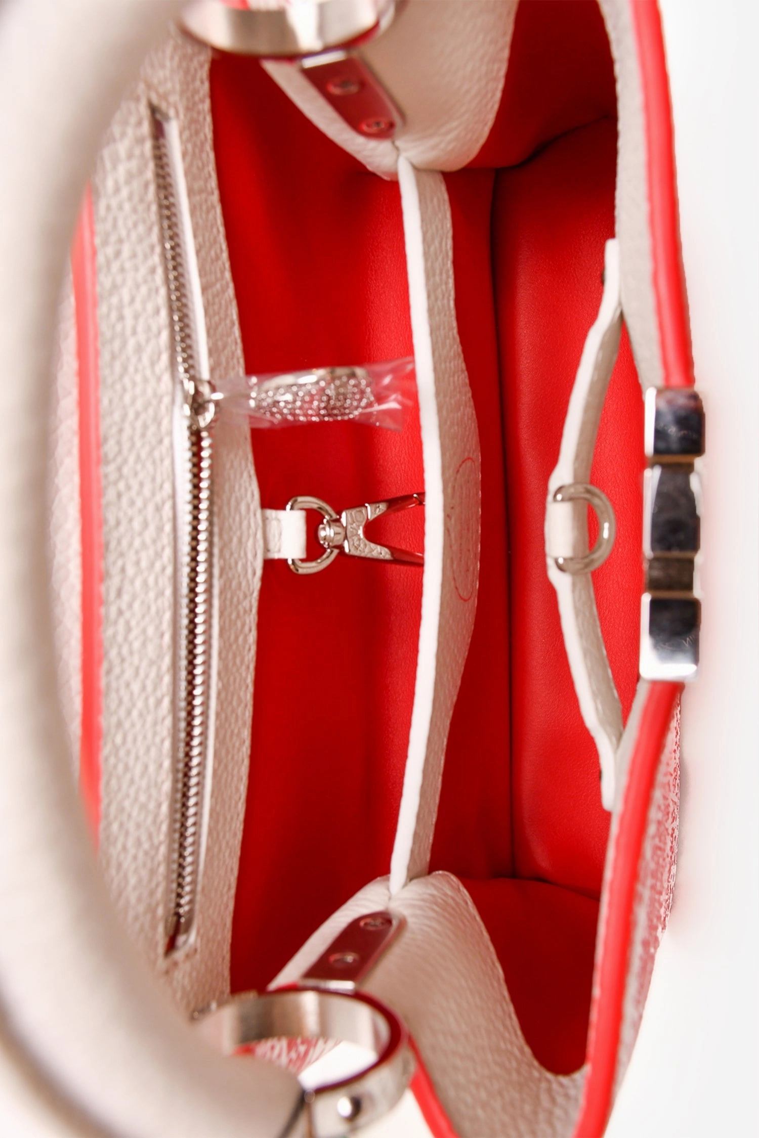 Louis Vuitton Yayoi Kusama Red/White Leather Capucines BB with Strap