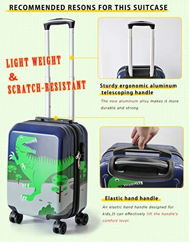 Lttxin Kids' Luggage 18 Inch Polycarbonate Carry On Rolling Suitcae Hard Shell (Cute