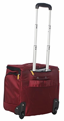 Lucas Luggage 15" Carry On Expandable Wheeled Under Seat Bag With Usb Port (Red)