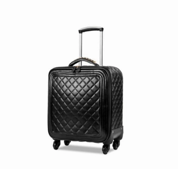 Luggage Sets,16/20/24 Inch Lady Carry-On Trolley Case,High-Quality Leather Suitcase,Retro
