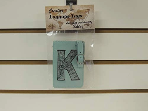 Luggage Tag Initial-Engineered Leather,Individual Letters-Personalized Luggage Tags (K)