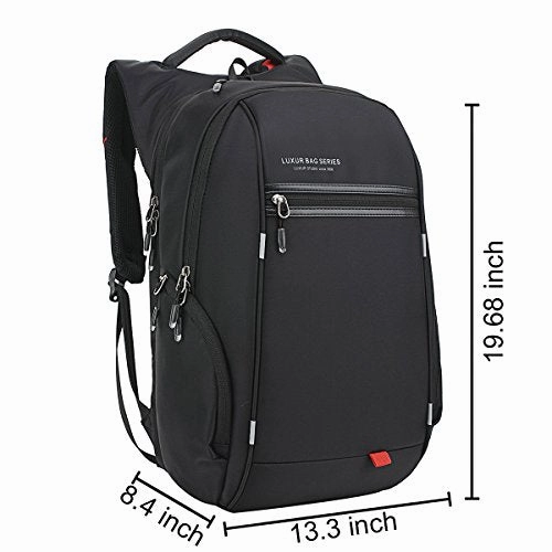 Luxur 37L Laptop Backpack Usb Charging Port Nylon Casual School Business Travel Daypack