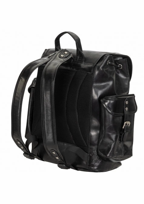 Mancini Buffalo Collection Leather Backpack for 15.6 Laptop and Tablet