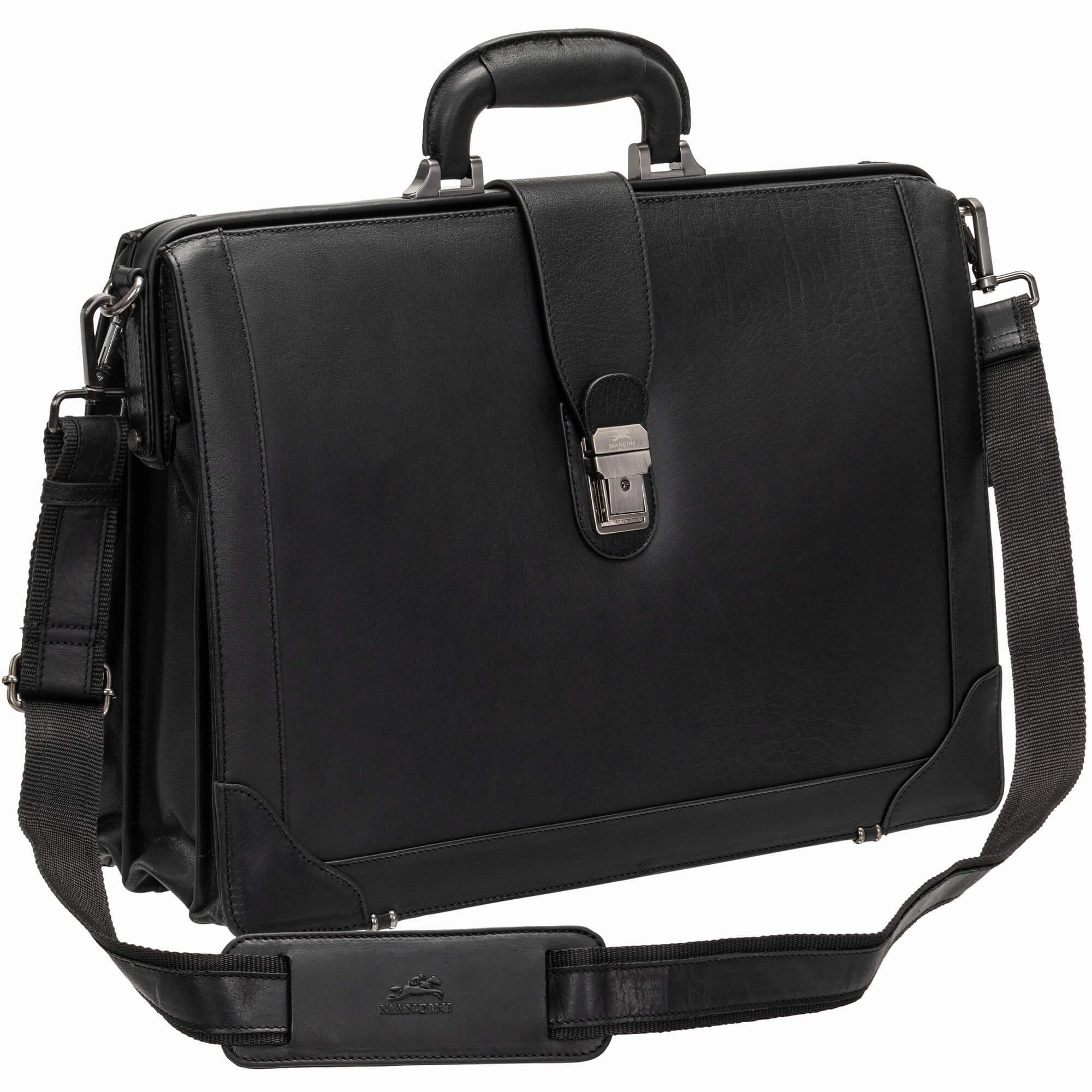 Mancini Buffalo Luxurious Litigator Briefcase Pocket for 17.3 Laptop