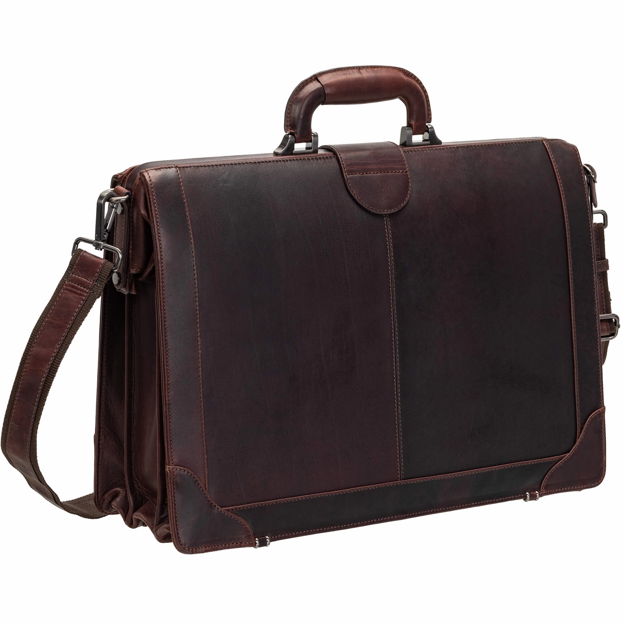 Mancini Buffalo Luxurious Litigator Briefcase Pocket for 17.3 Laptop