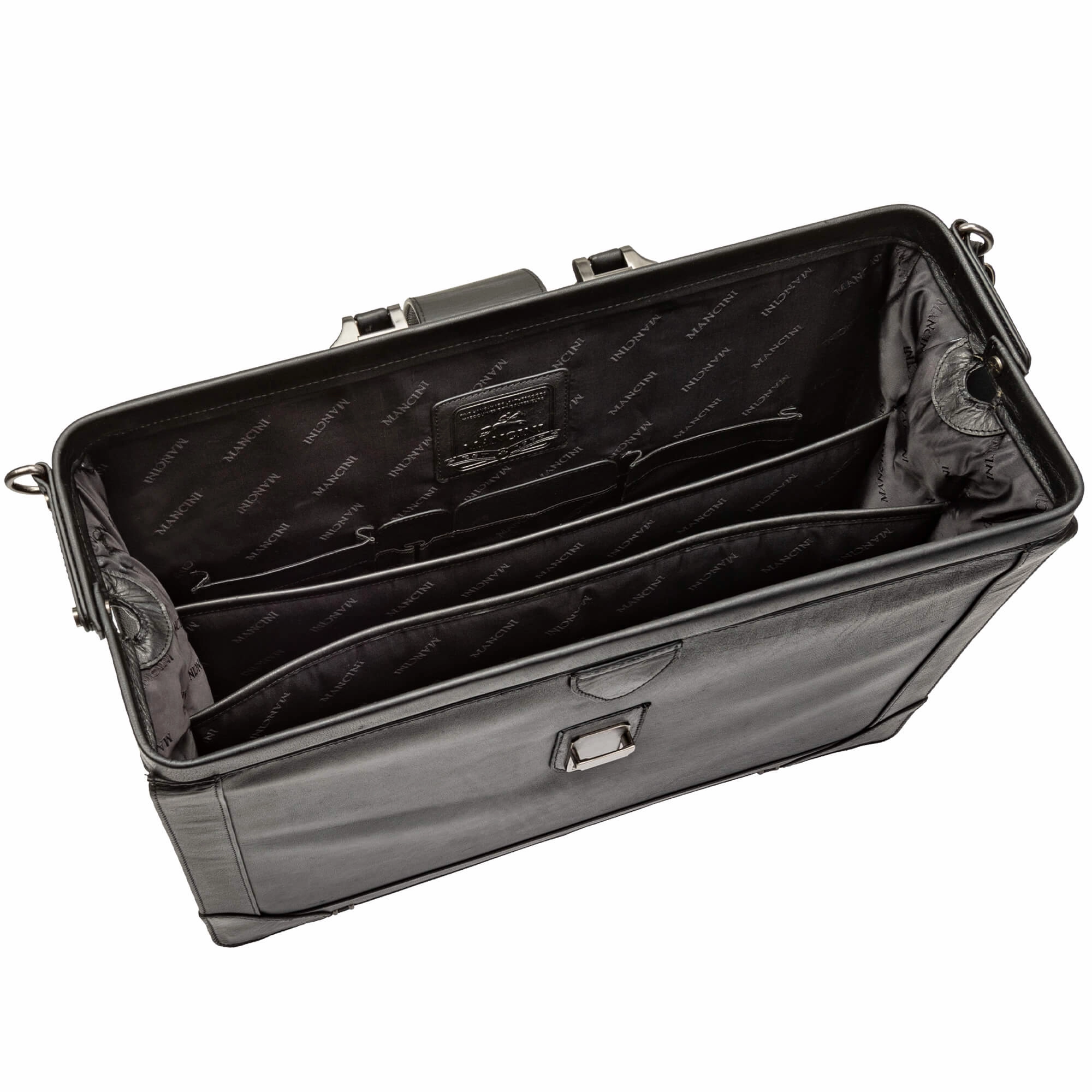 Mancini Buffalo Luxurious Litigator Briefcase Pocket for 17.3 Laptop