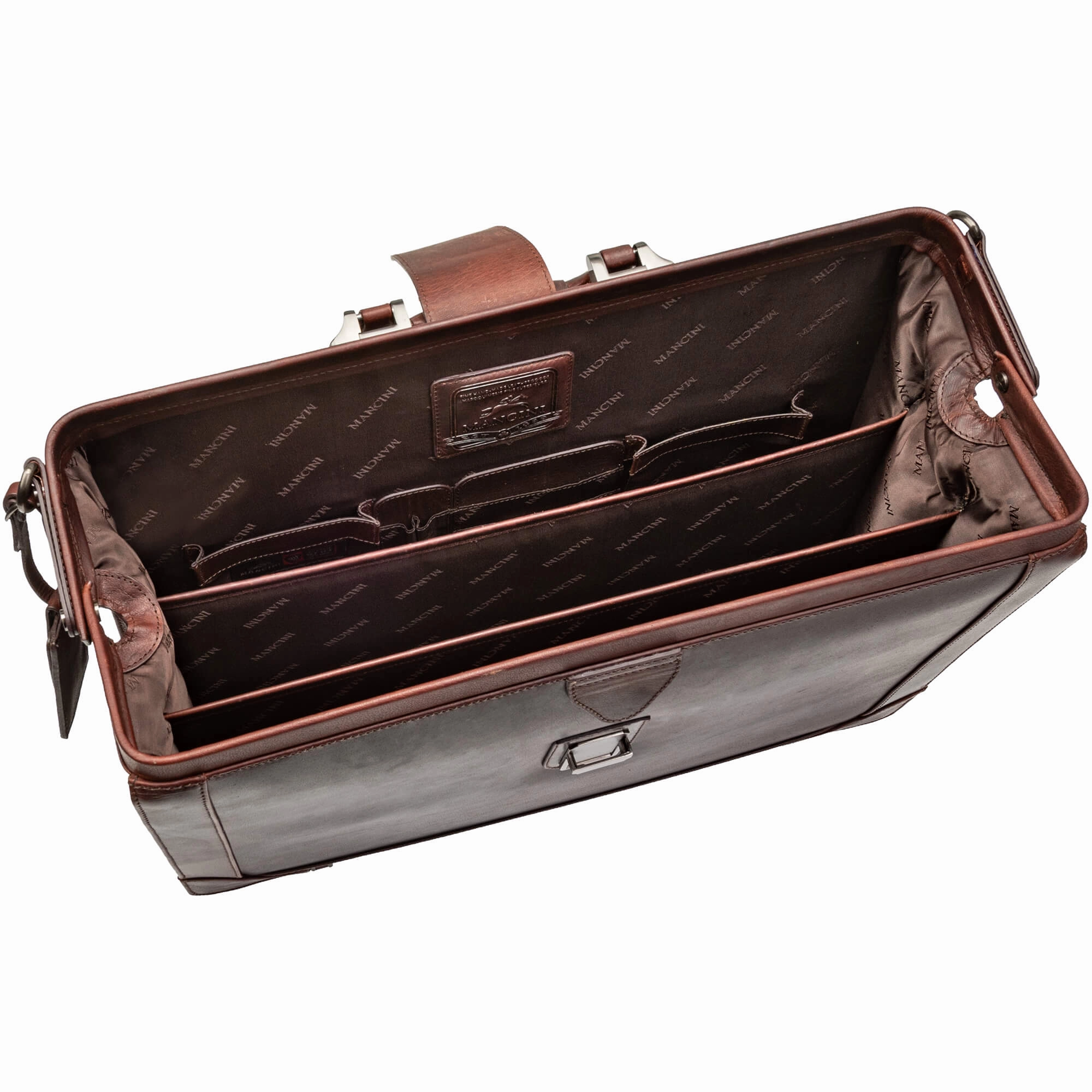 Mancini Buffalo Luxurious Litigator Briefcase Pocket for 17.3 Laptop