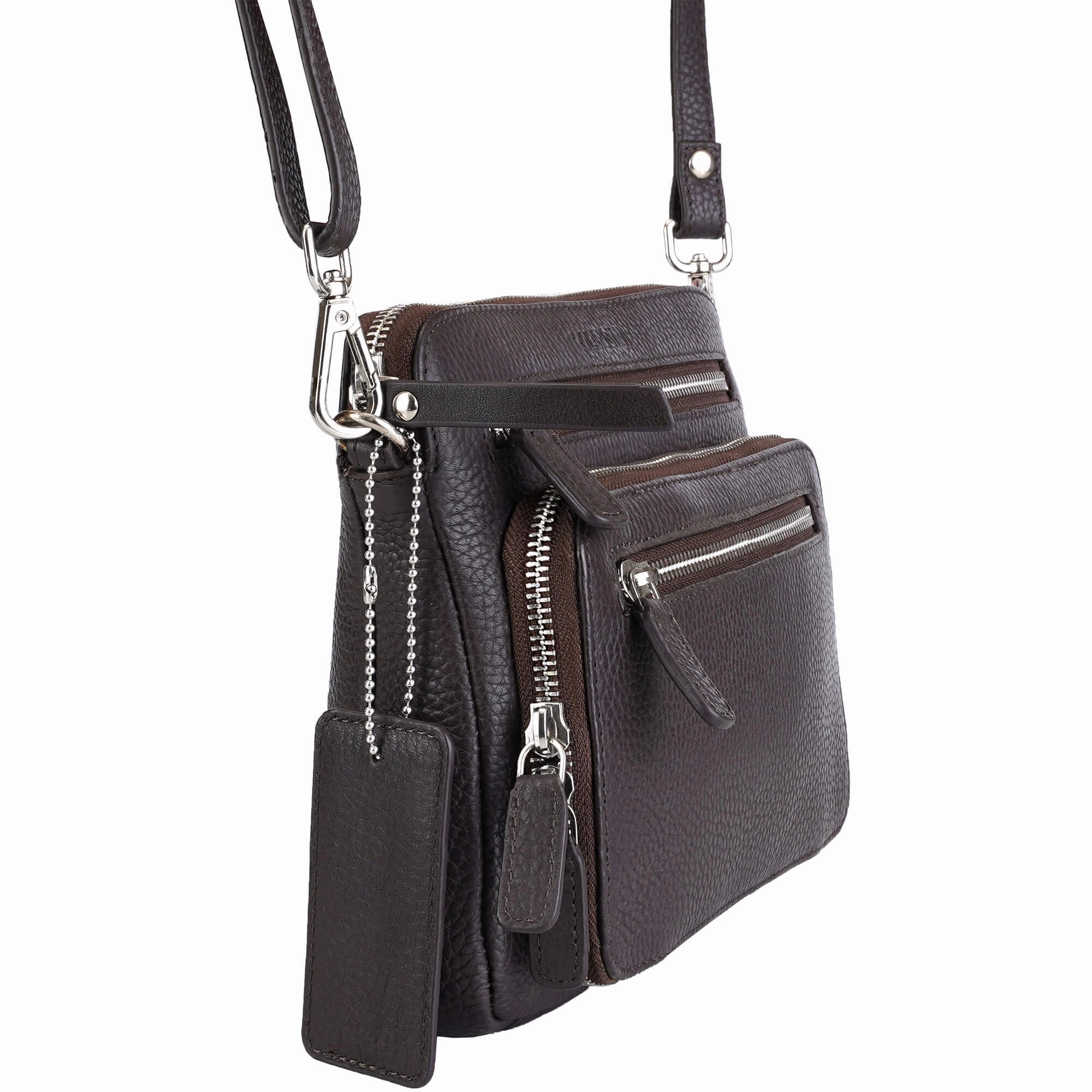Mancini Pebbled Valerie Small Crossbody Bag