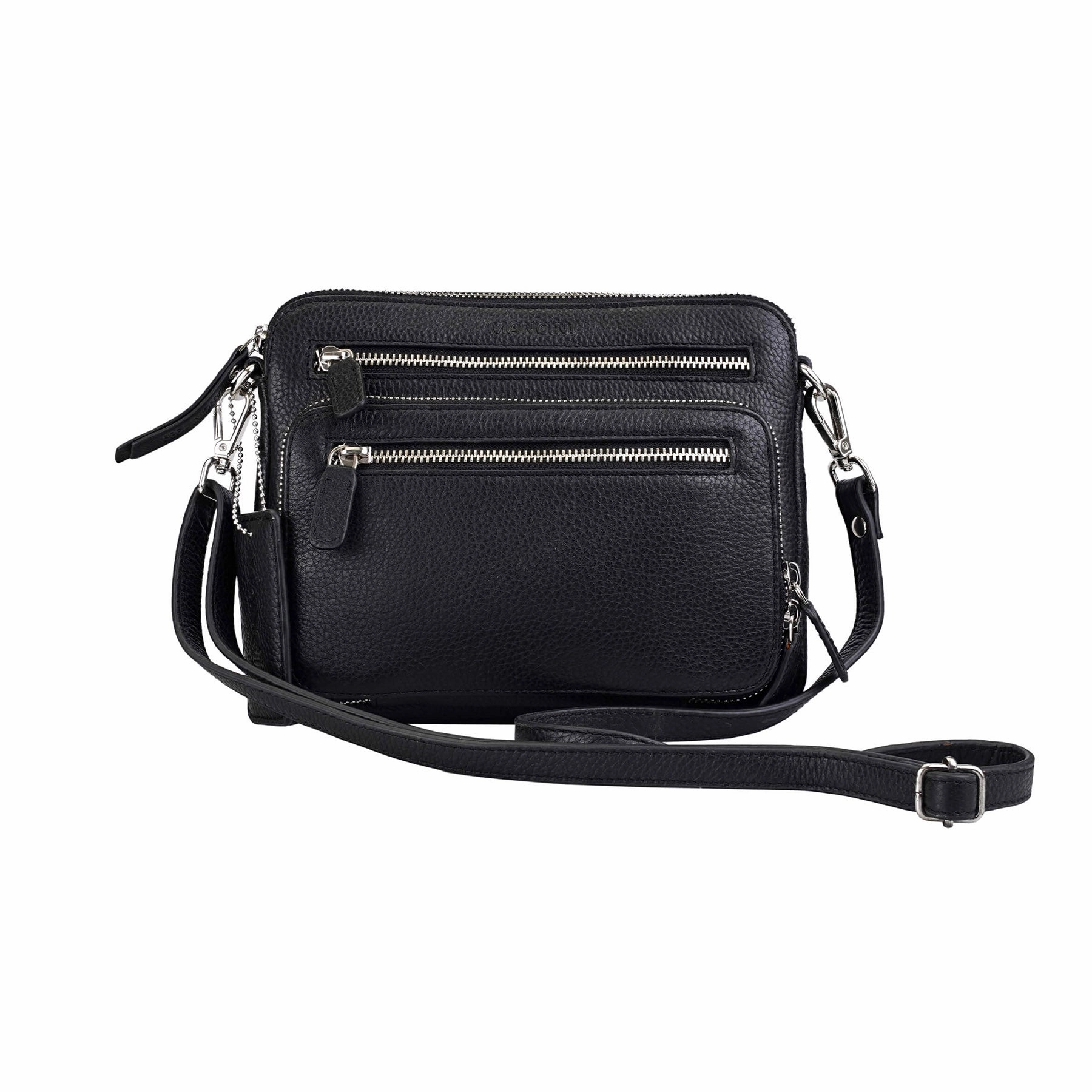 Mancini Pebbled Valerie Small Crossbody Bag