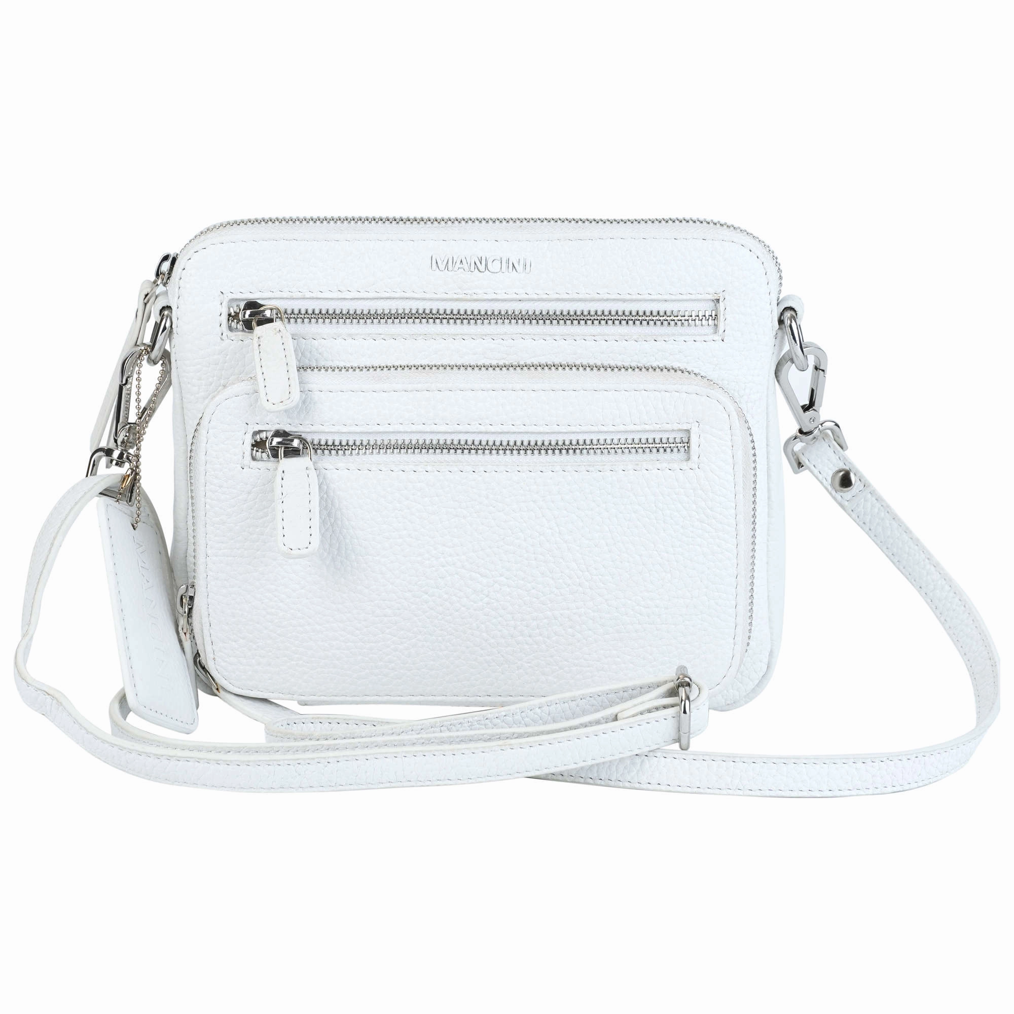 Mancini Pebbled Valerie Small Crossbody Bag