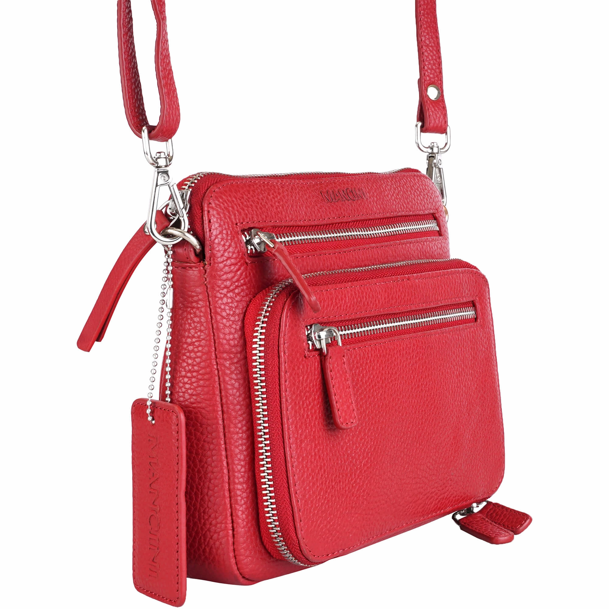 Mancini Pebbled Valerie Small Crossbody Bag
