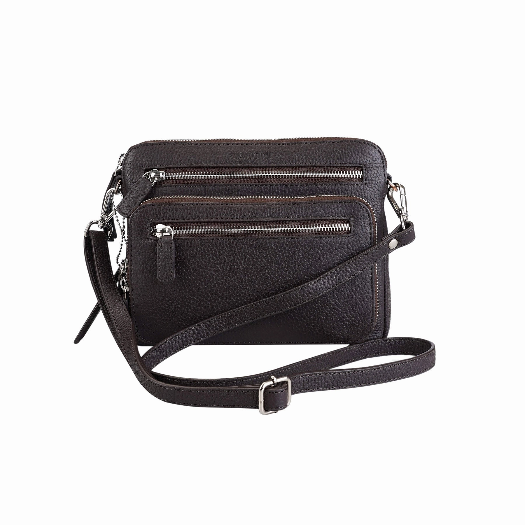 Mancini Pebbled Valerie Small Crossbody Bag