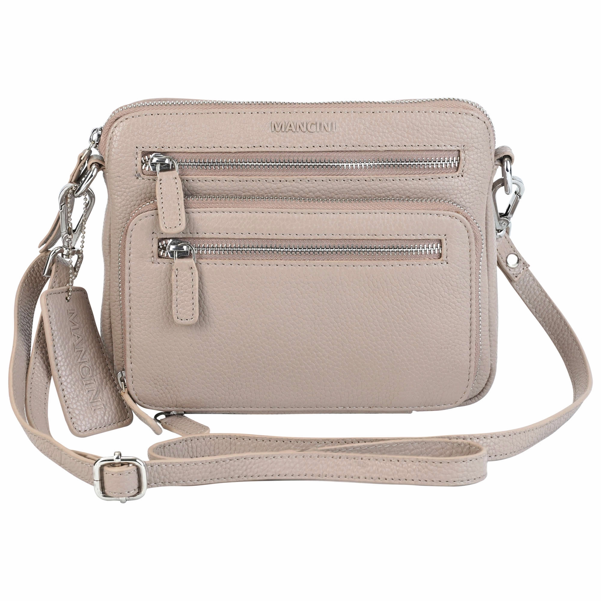 Mancini Pebbled Valerie Small Crossbody Bag