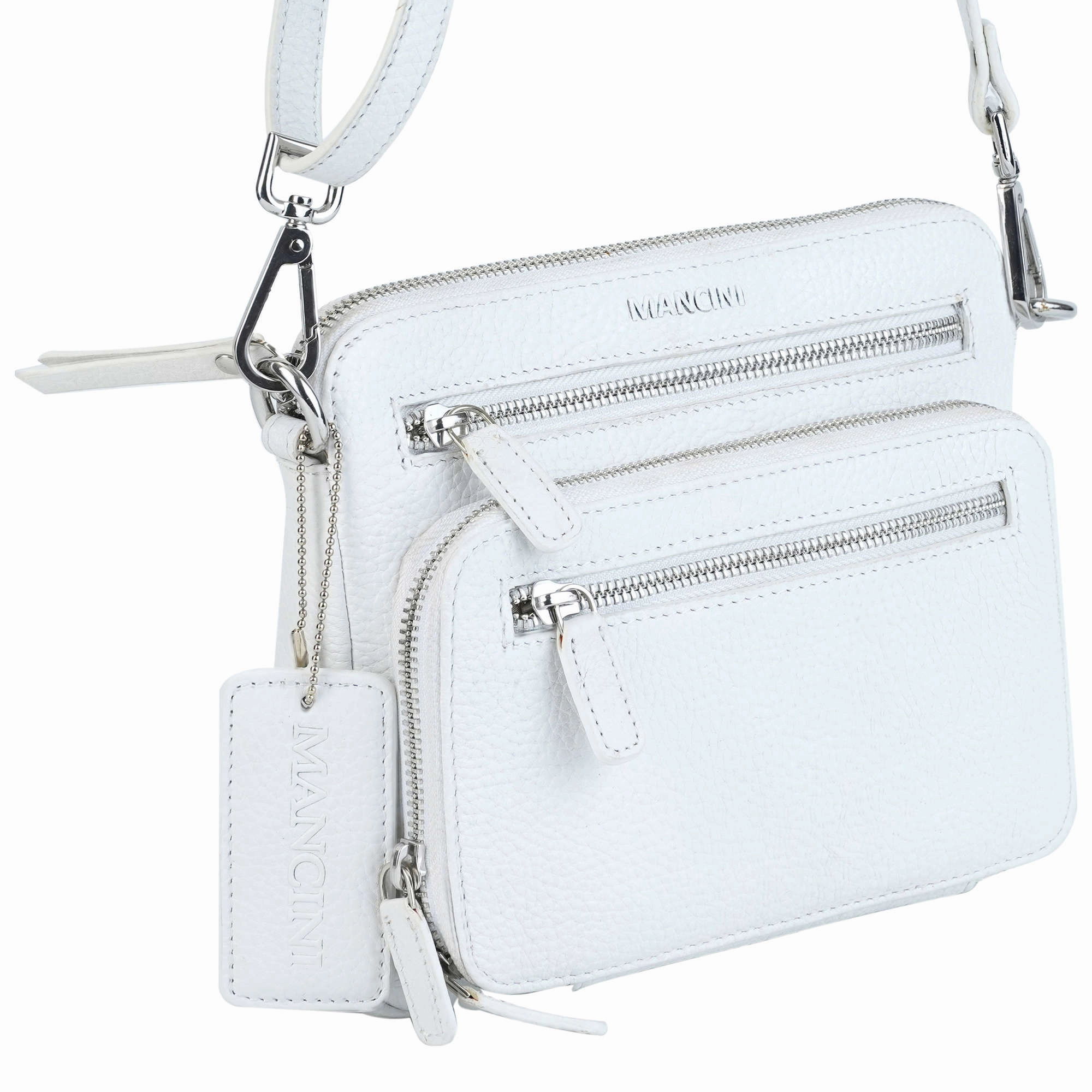 Mancini Pebbled Valerie Small Crossbody Bag