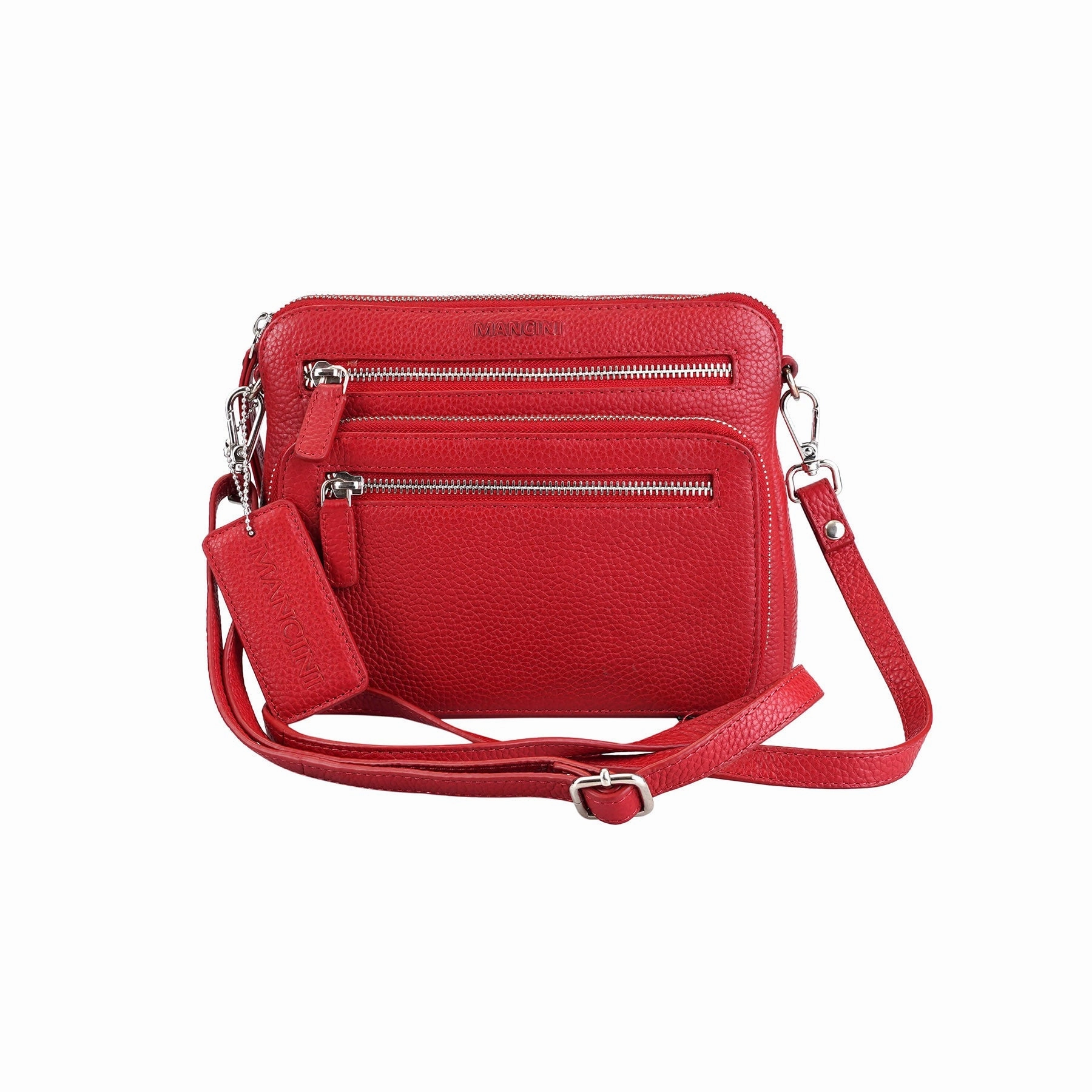 Mancini Pebbled Valerie Small Crossbody Bag