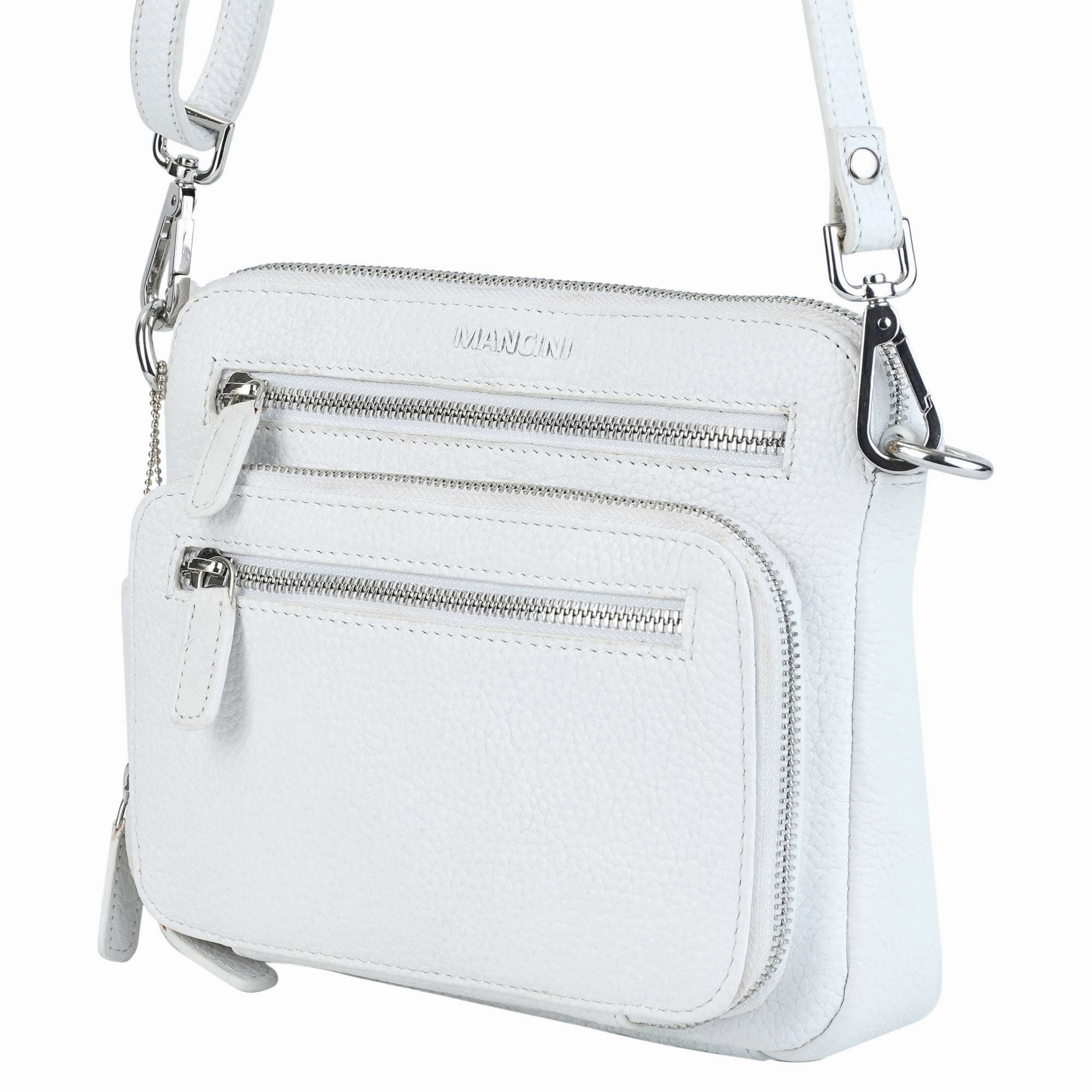 Mancini Pebbled Valerie Small Crossbody Bag