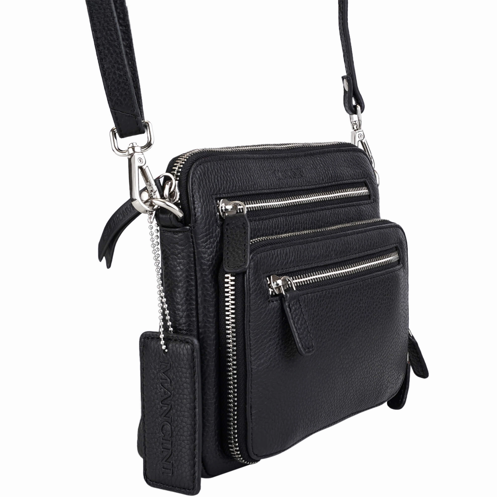 Mancini Pebbled Valerie Small Crossbody Bag