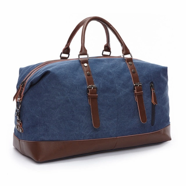 Markroyal Mens Duffel Canvas Bags Overnight Travel Bags Large Capacity Luggage Wild Bag Leisure