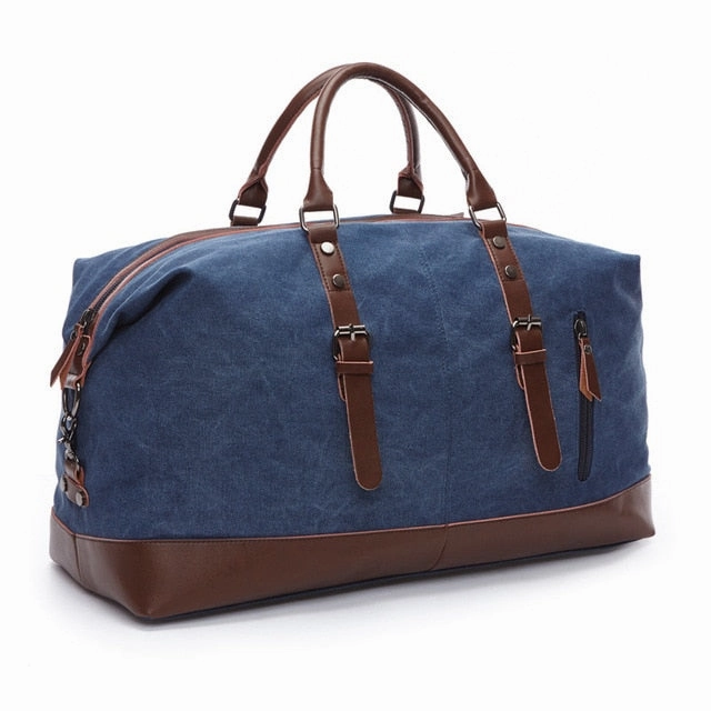 Markroyal Mens Duffel Canvas Bags Overnight Travel Bags Large Capacity Luggage Wild Bag Leisure