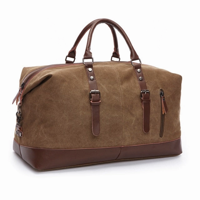 Markroyal Mens Duffel Canvas Bags Overnight Travel Bags Large Capacity Luggage Wild Bag Leisure