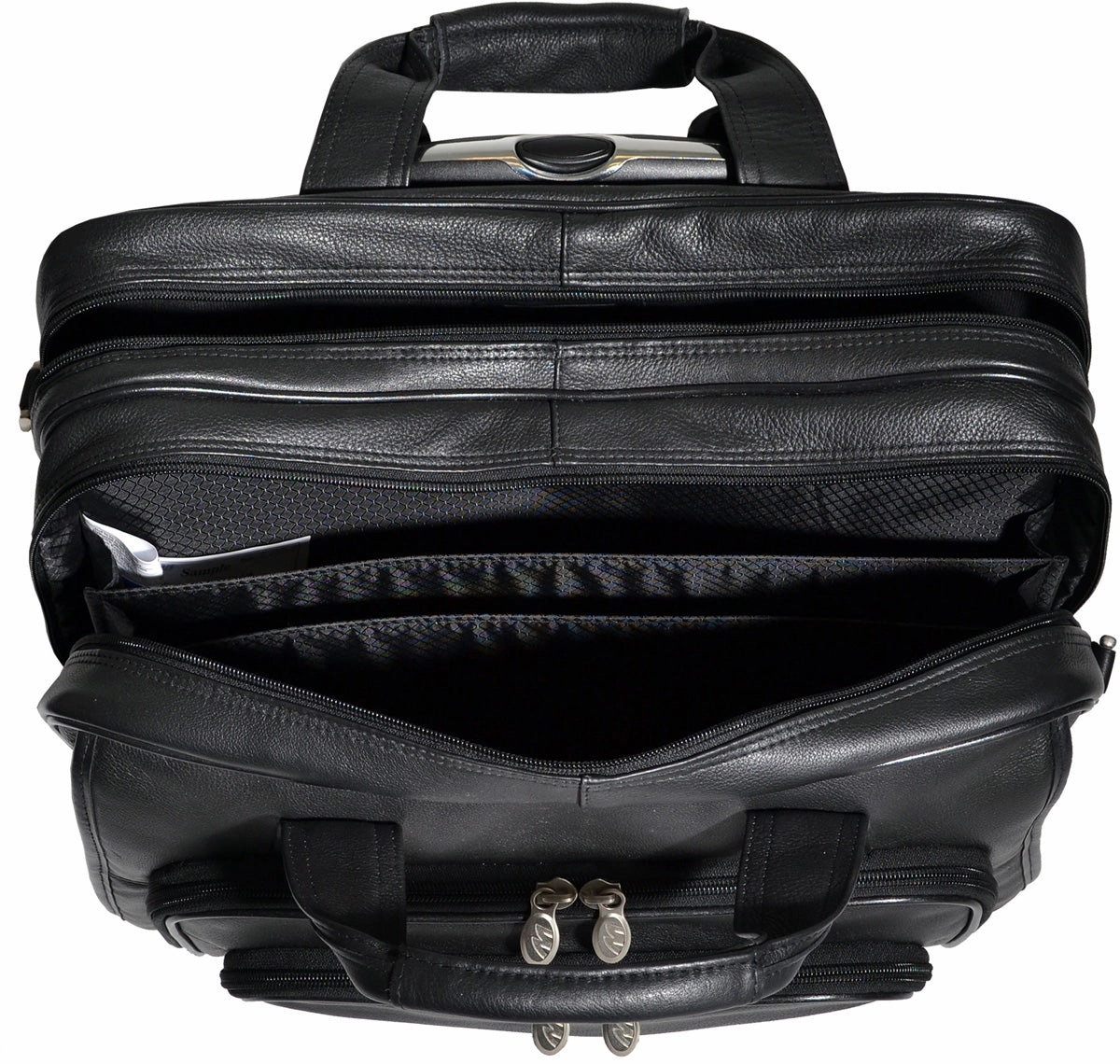 Mcklein I Series Gold Coast Leather 17In Wheeled Laptop Case