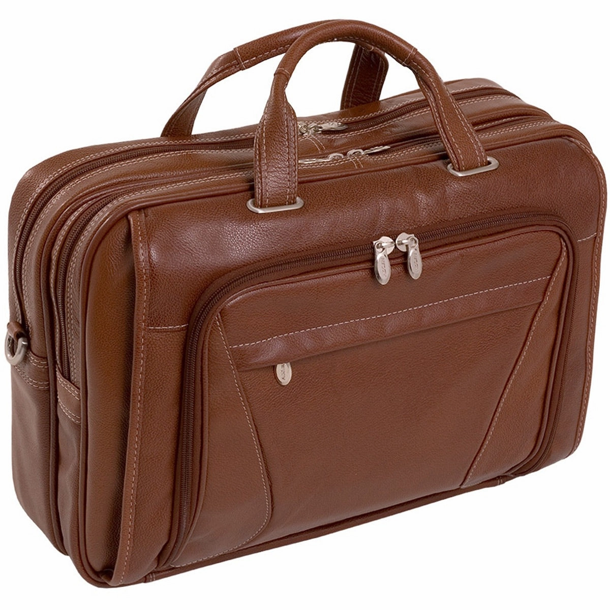 Mcklein S Series Irving Park Leather Double Compartment Laptop Case