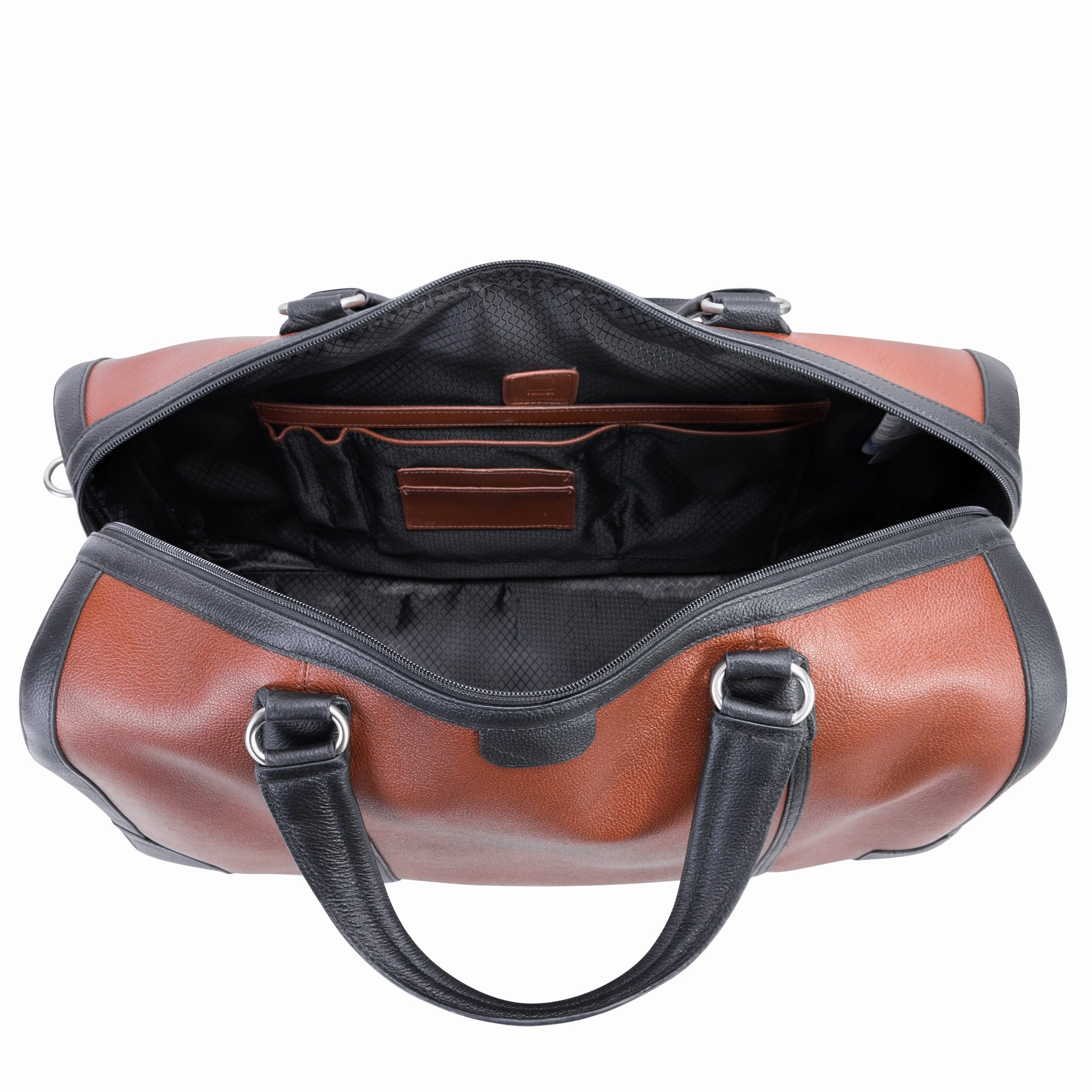 McKlein USA Kinzie 20" Leather Two-Tone Tablet Carry-All Duffel