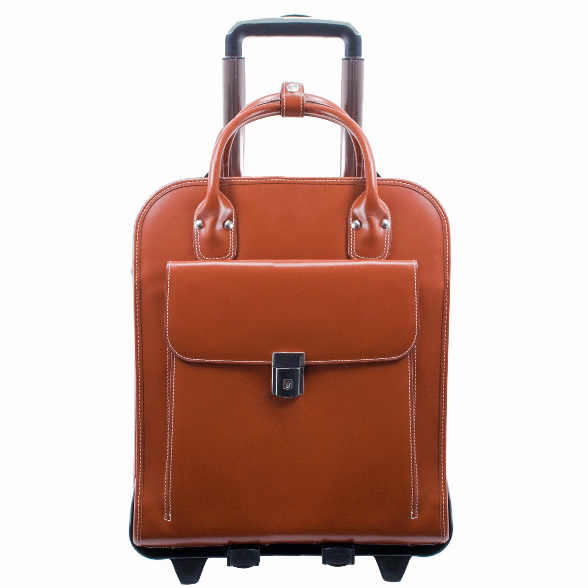 McKlein USA La Grange 15.4" Leather Vertical Wheeled Ladies' Laptop Briefcase