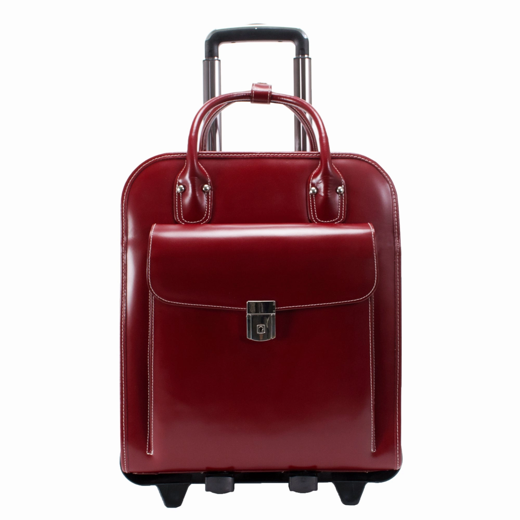 McKlein USA La Grange 15.4" Leather Vertical Wheeled Ladies' Laptop Briefcase