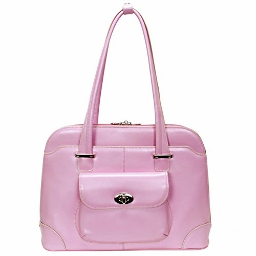 McKlein, W Series, Avon, Top Grain Cowhide Leather, 15" Leather Ladies' Laptop Briefcase, Pink (96659)
