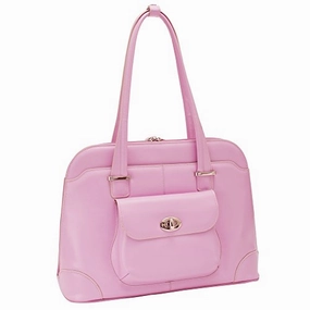 McKlein, W Series, Avon, Top Grain Cowhide Leather, 15" Leather Ladies' Laptop Briefcase, Pink (96659)