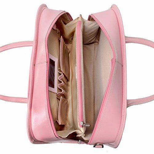 Mcklein Willowbrook Fuchsia Detachable-Wheeled Ladies' Briefcase (94983)