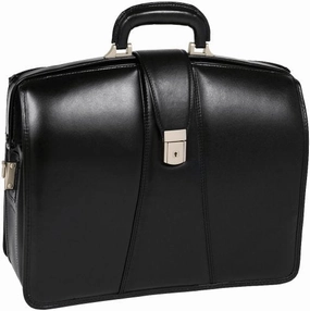 McKleinUSA Harrison 83385 V Series 17-Inch Partners Full Grain Oil Tanned Leather Laptop Brief (Black)