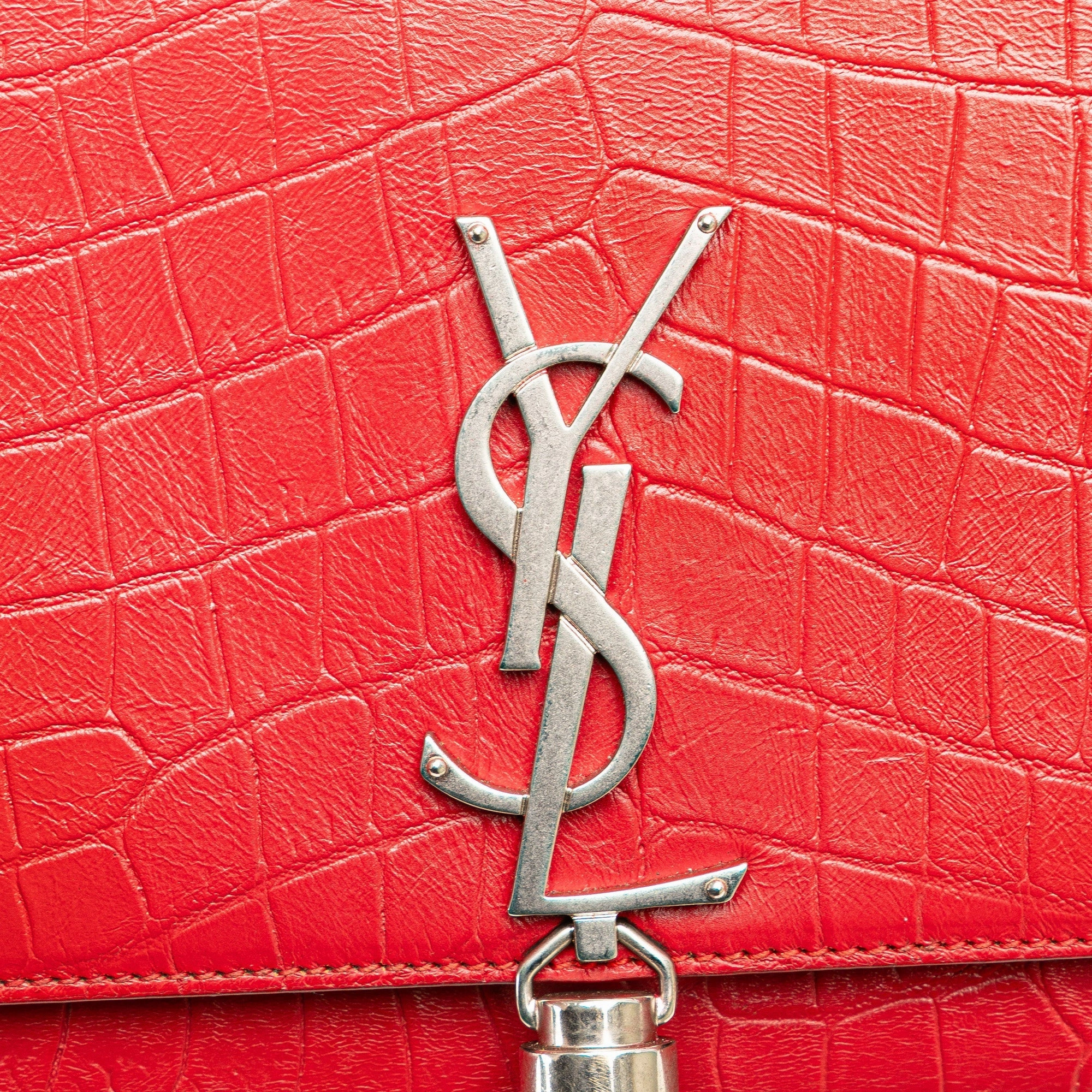 Medium Embossed Kate Tassel Crossbody