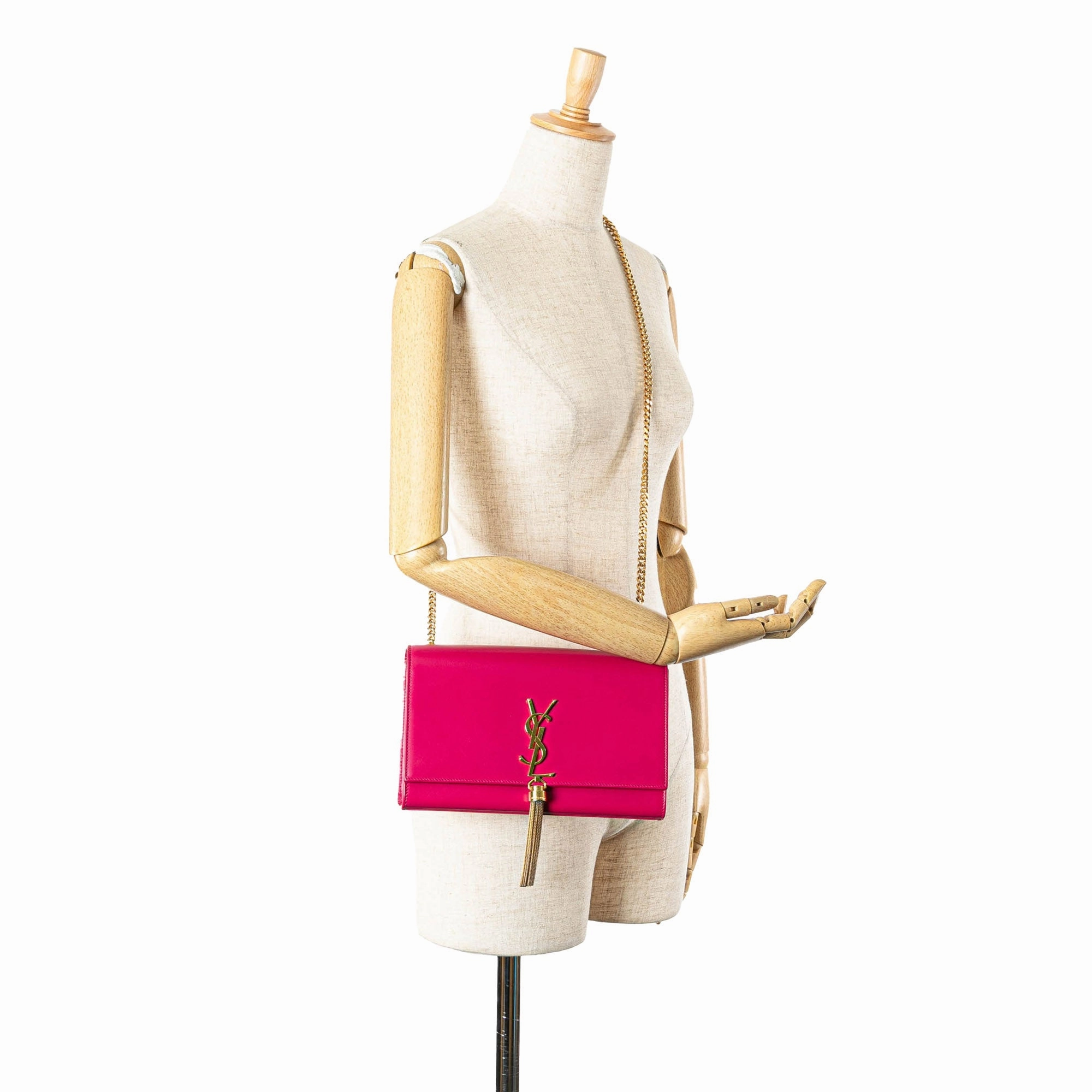 Medium Smooth Calfskin Classic Monogram Kate Tassel Crossbody