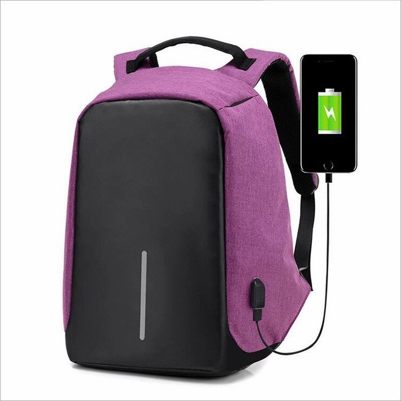 Men Backpack Casual Fashion Laptop Anti-Theft Notebook School Bag With Usb Port
