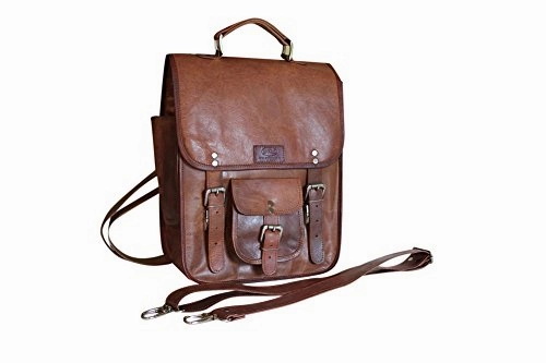 Men'S Leather Backpack/Office/ Brief/Laptop /Messenger Bag. 3 Bags In One