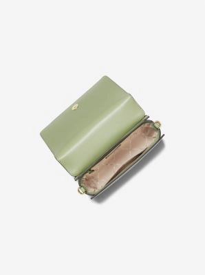 Mercer Small Woven Faux Leather and Suede Crossbody Bag