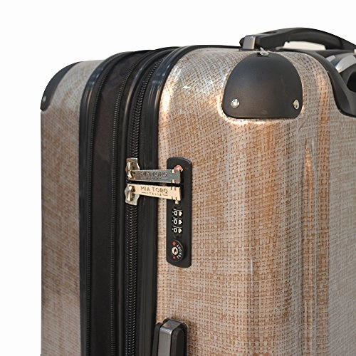 Mia Toro Luggage Macchiolina Polish Hardside 26 Inch Spinner, Gold, One Size