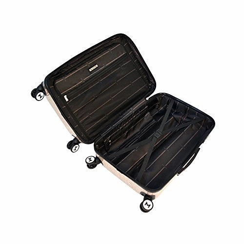 Mia Toro Luggage Macchiolina Polish Hardside 26 Inch Spinner, Gold, One Size