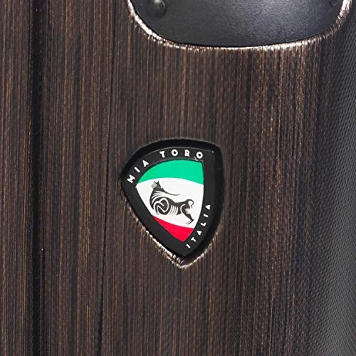 Mia Toro M1028-03Pc-Slv Italy Diamante Spazzolato Hardside Spinner Luggage 3 Piece Set, Silver