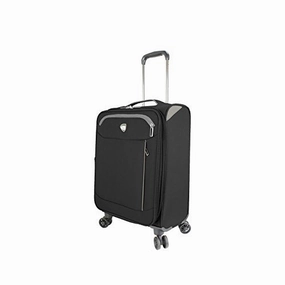 Mia Toro M1133-20In-Blk Italy Viareggio Softside Spinner 20" Carry-On, Black