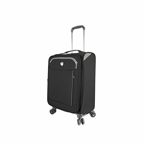 Mia Toro M1133-20In-Blk Italy Viareggio Softside Spinner 20" Carry-On, Black