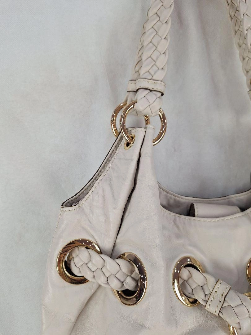 Michael Kors Cream Slouchy Braided Handbag