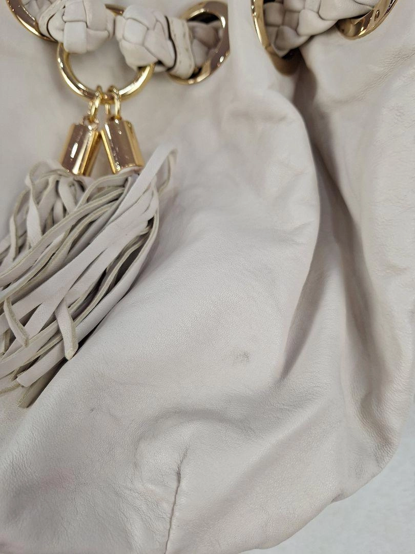 Michael Kors Cream Slouchy Braided Handbag